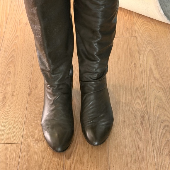 BROWNS Elegant Brown Dark Gray Genuine Leather Boots - size 41 - Picture 3 of 8